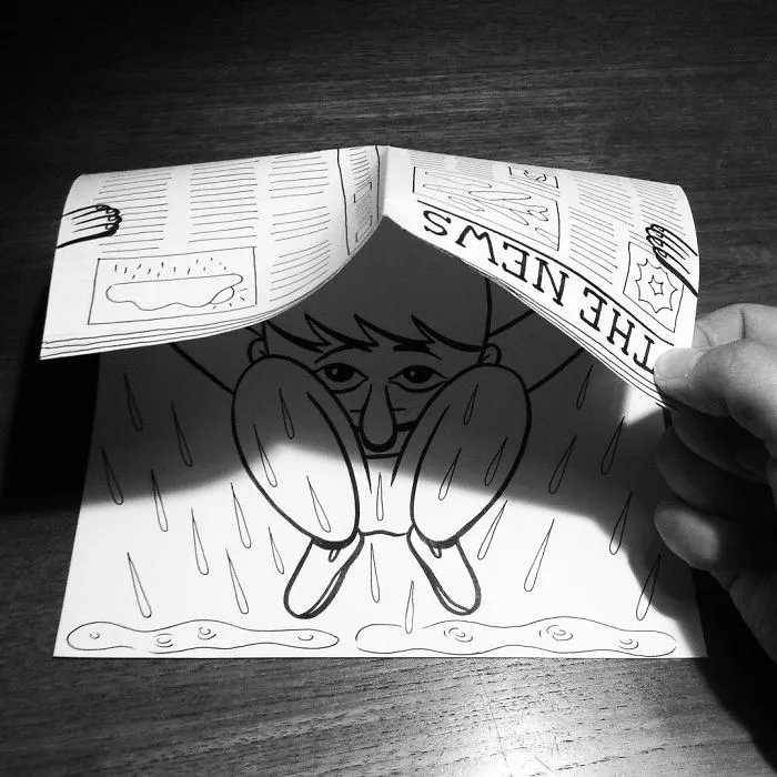 Illustrator Uses Clever 3D Tricks To Bring His Cartoons To Life