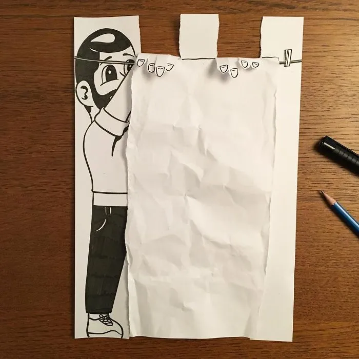 Illustrator Uses Clever 3D Tricks To Bring His Cartoons To Life