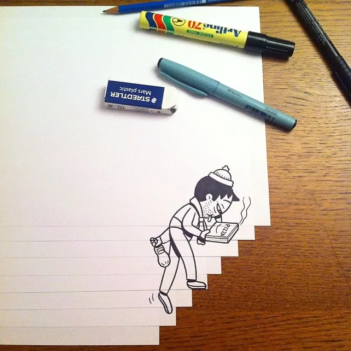 Illustrator Uses Clever 3D Tricks To Bring His Cartoons To Life