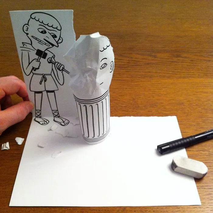 Illustrator Uses Clever 3D Tricks To Bring His Cartoons To Life