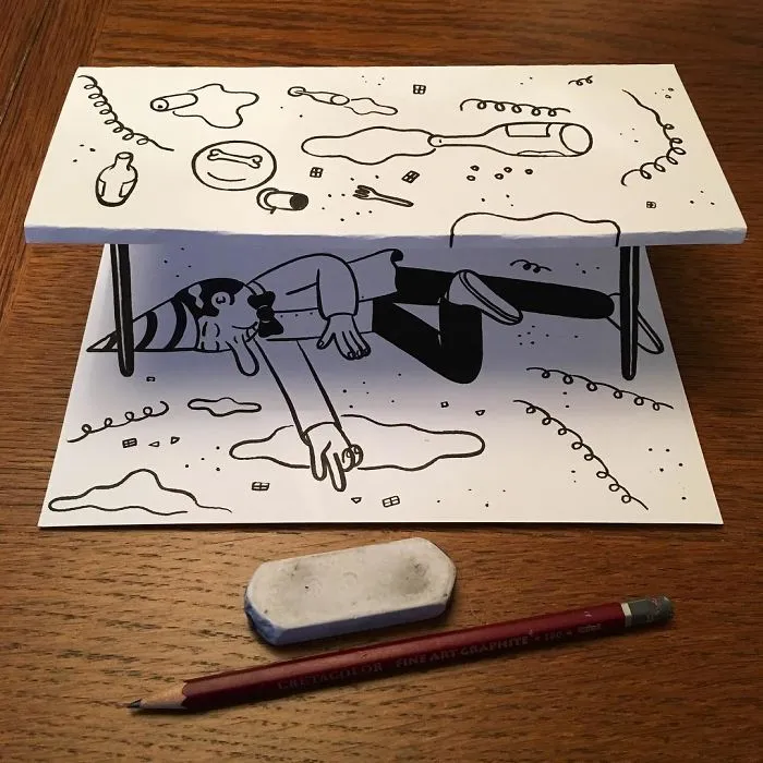 Illustrator Uses Clever 3D Tricks To Bring His Cartoons To Life