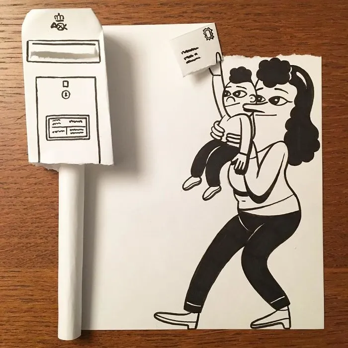Illustrator Uses Clever 3D Tricks To Bring His Cartoons To Life