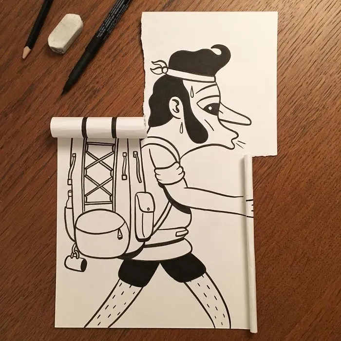 Illustrator Uses Clever 3D Tricks To Bring His Cartoons To Life
