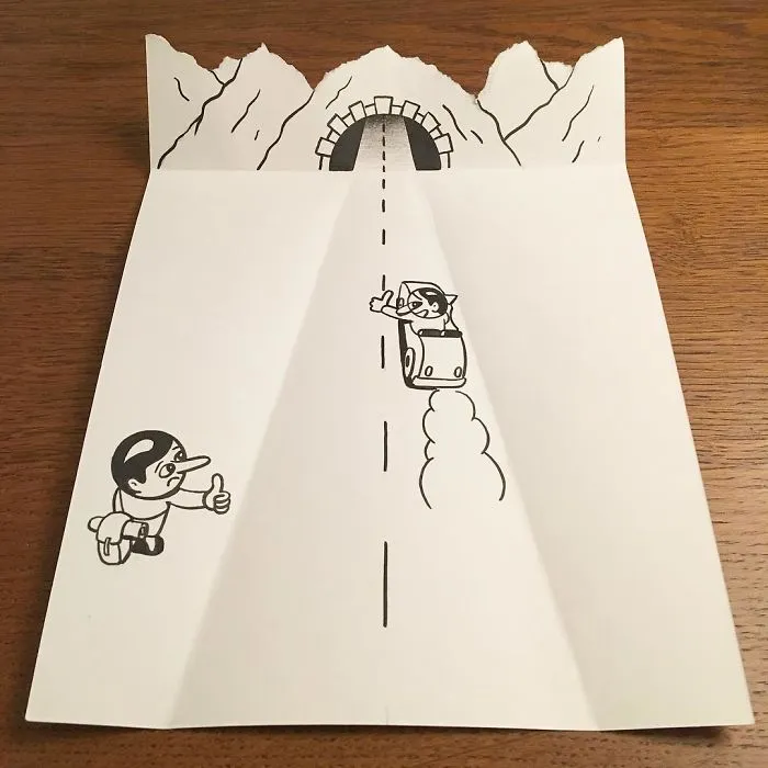 Illustrator Uses Clever 3D Tricks To Bring His Cartoons To Life