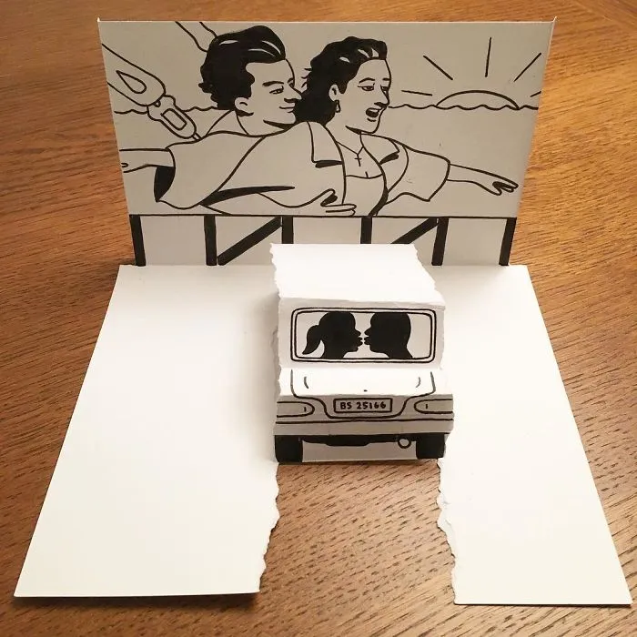 Illustrator Uses Clever 3D Tricks To Bring His Cartoons To Life