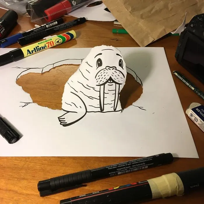 Illustrator Uses Clever 3D Tricks To Bring His Cartoons To Life