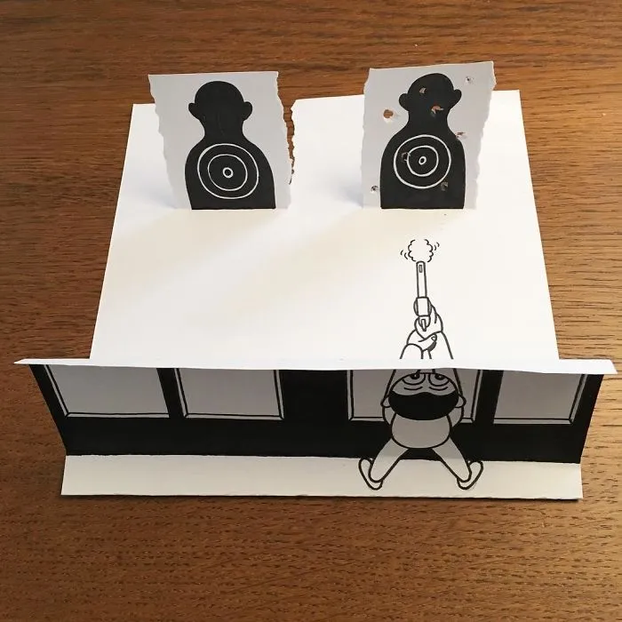 Illustrator Uses Clever 3D Tricks To Bring His Cartoons To Life