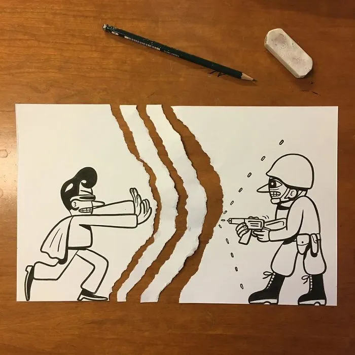 Illustrator Uses Clever 3D Tricks To Bring His Cartoons To Life