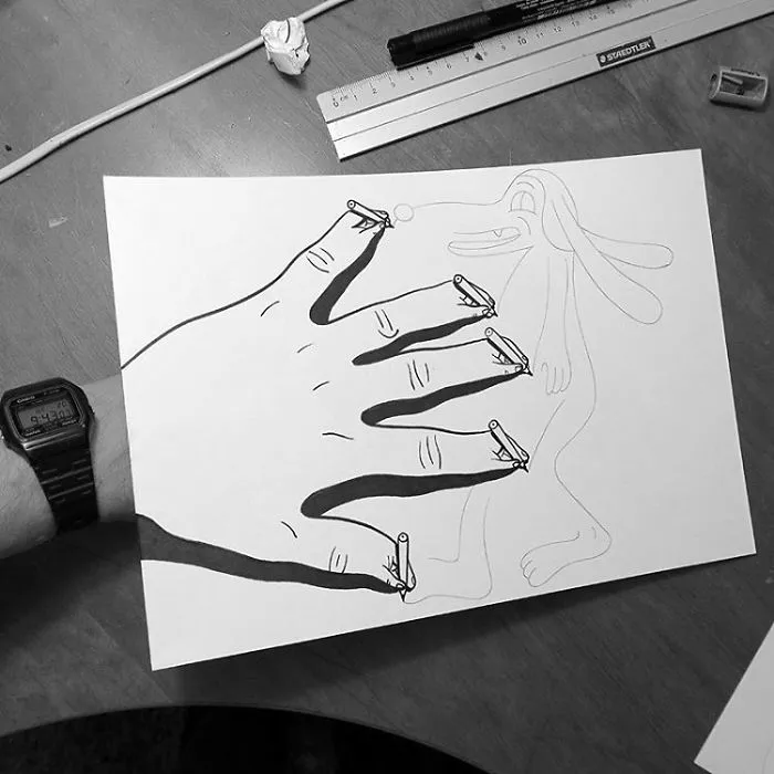 Illustrator Uses Clever 3D Tricks To Bring His Cartoons To Life