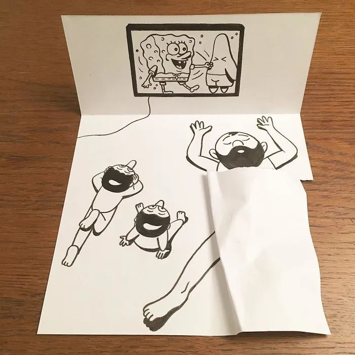 Illustrator Uses Clever 3D Tricks To Bring His Cartoons To Life