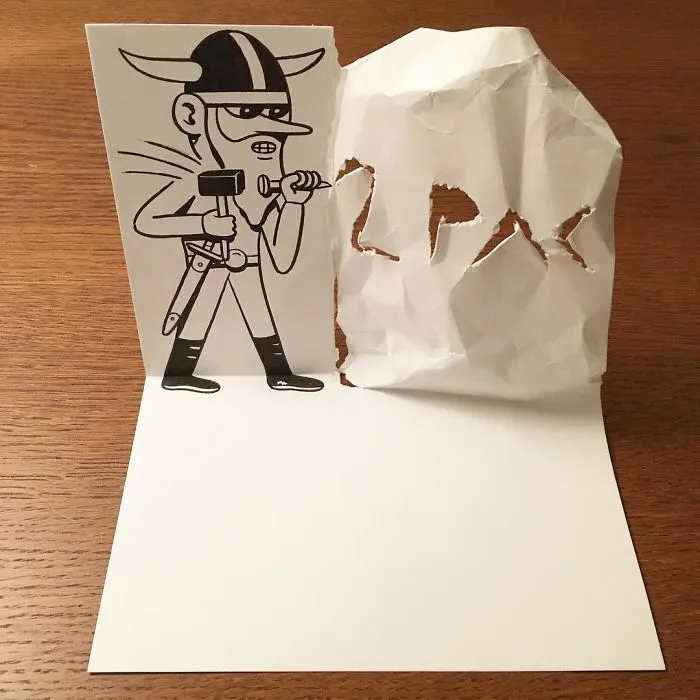 Illustrator Uses Clever 3D Tricks To Bring His Cartoons To Life