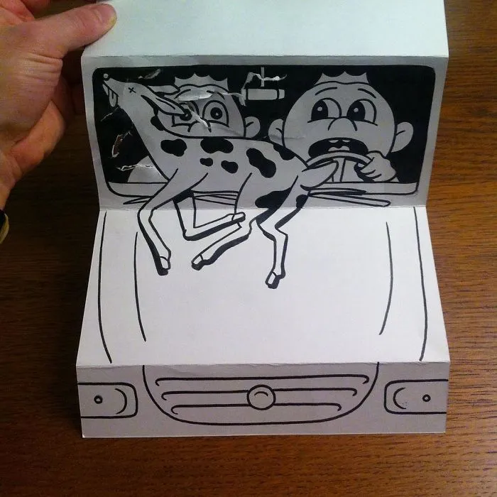 Illustrator Uses Clever 3D Tricks To Bring His Cartoons To Life