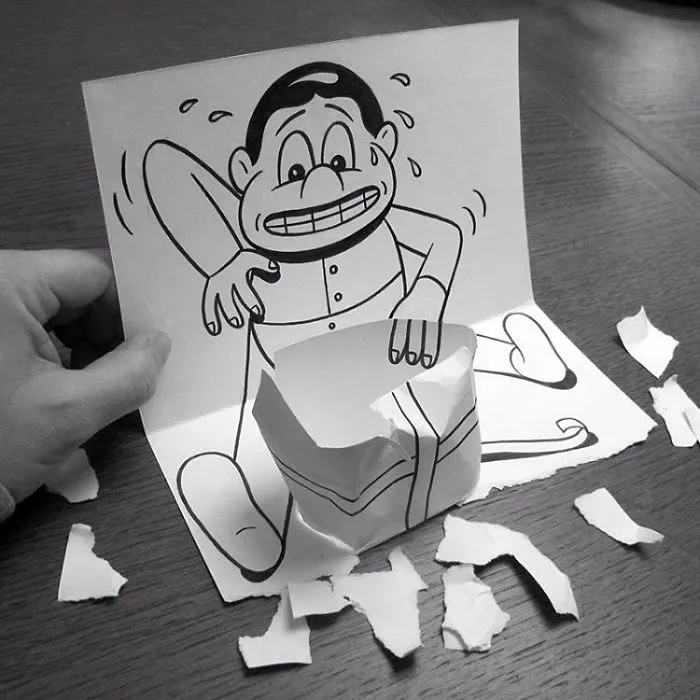 Illustrator Uses Clever 3D Tricks To Bring His Cartoons To Life