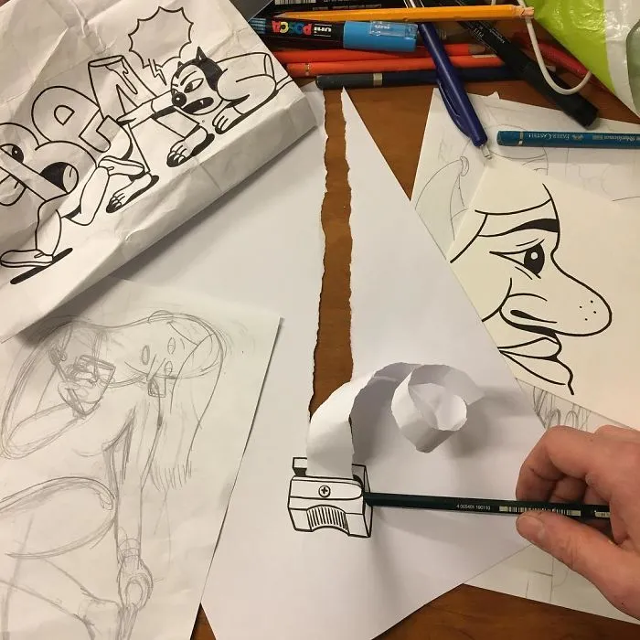 Illustrator Uses Clever 3D Tricks To Bring His Cartoons To Life
