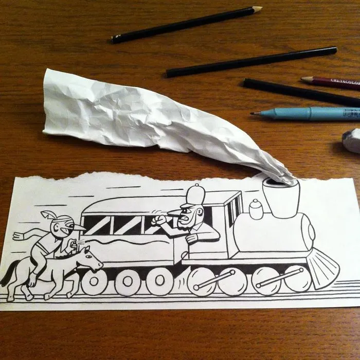 Illustrator Uses Clever 3D Tricks To Bring His Cartoons To Life