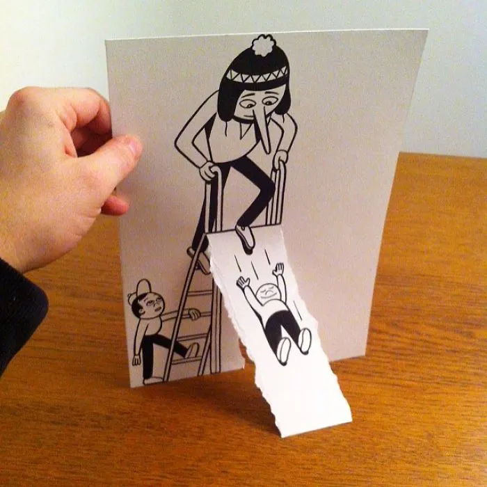 Illustrator Uses Clever 3D Tricks To Bring His Cartoons To Life