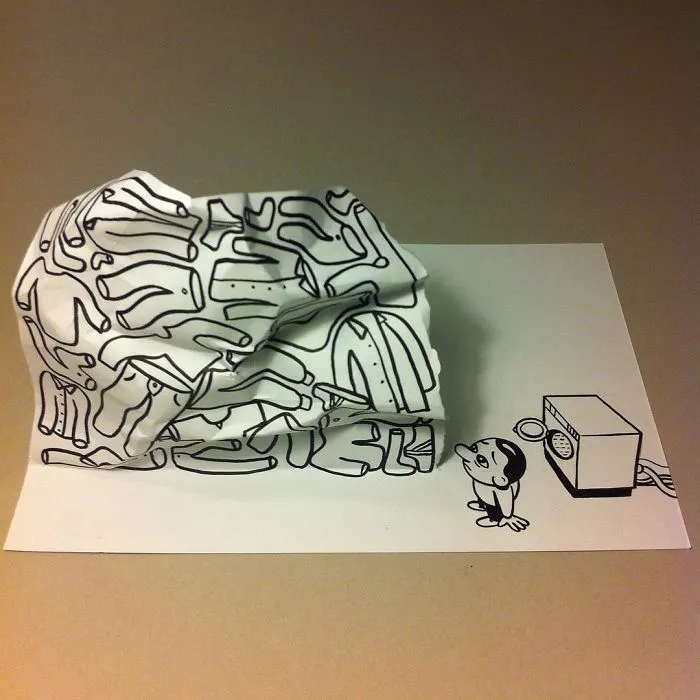 Illustrator Uses Clever 3D Tricks To Bring His Cartoons To Life