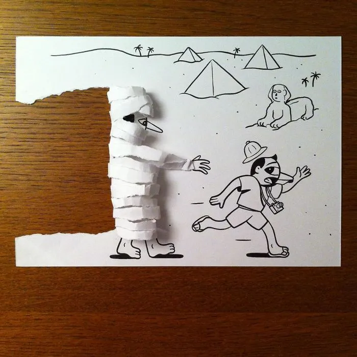 Illustrator Uses Clever 3D Tricks To Bring His Cartoons To Life