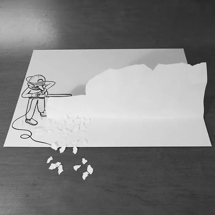 Illustrator Uses Clever 3D Tricks To Bring His Cartoons To Life