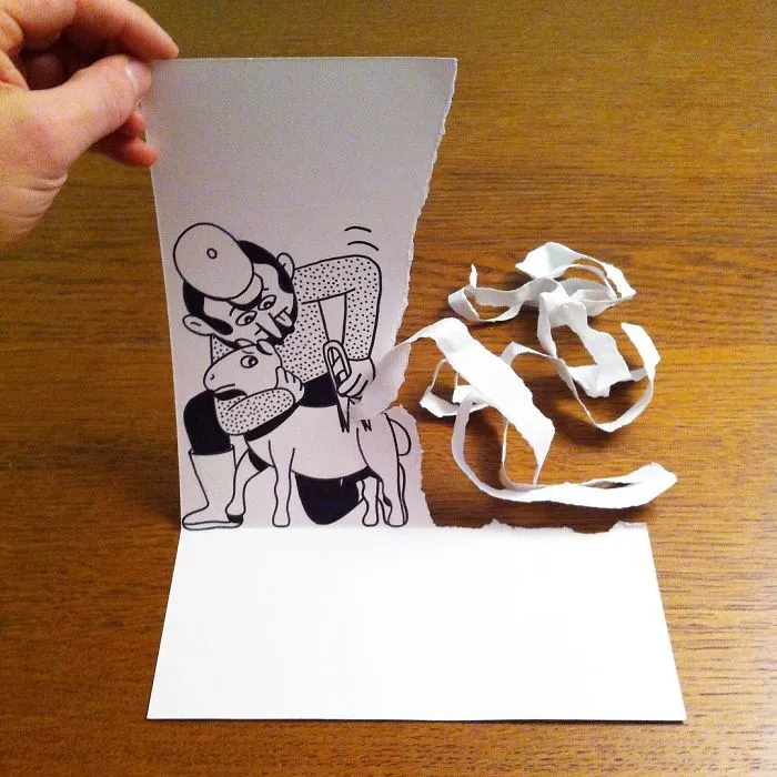 Illustrator Uses Clever 3D Tricks To Bring His Cartoons To Life