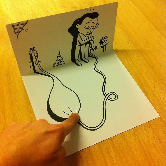 Illustrator Uses Clever 3D Tricks To Bring His Cartoons To Life