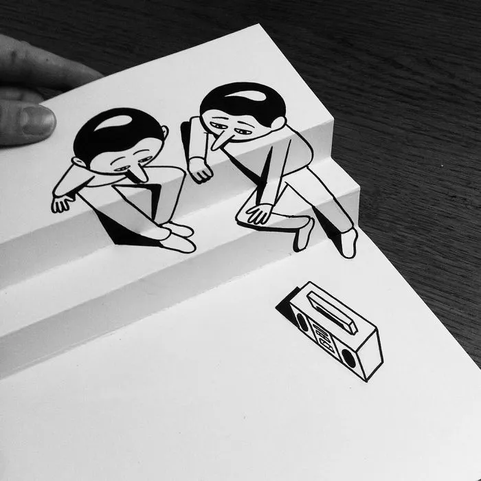 Illustrator Uses Clever 3D Tricks To Bring His Cartoons To Life
