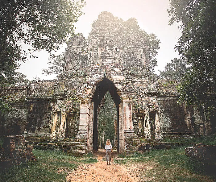 Siem Reap, Cambodia. We Walked For About An Hour Just To Discover This Archway In The Middle Of The Jungles