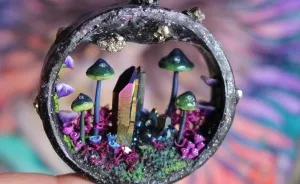 I Make One Of A Kind Magic Portal Necklaces  Using Natural Gemstones, Polymer Clay And Precious Metals