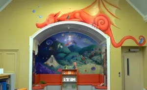 I Transformed An Alcove In The Library Into The Inside Of A Children's Book
