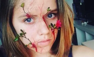Detailed Face Art By A 15-Year-Old From Netherlands