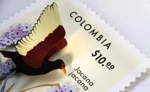 Realistic Bird Postage Stamps Made From Cut Paper