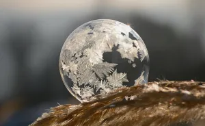 This Is What Happens To A Soap Bubble In Winter