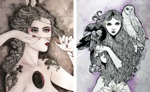 Artist Creates Dark Fairytale Paintings And Tattoos