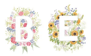 I Painted Watercolour Floral Alphabet Letters For A Year