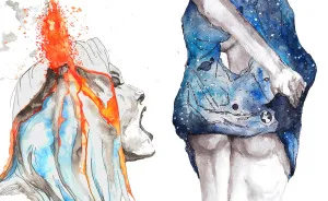 I Paint Watercolor Blendscapes Turning Portraits Into Stories
