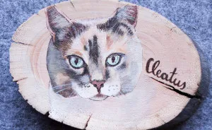 I Mix Wood-Burning Technique With Acrylic Painting To Make Pet Portraits