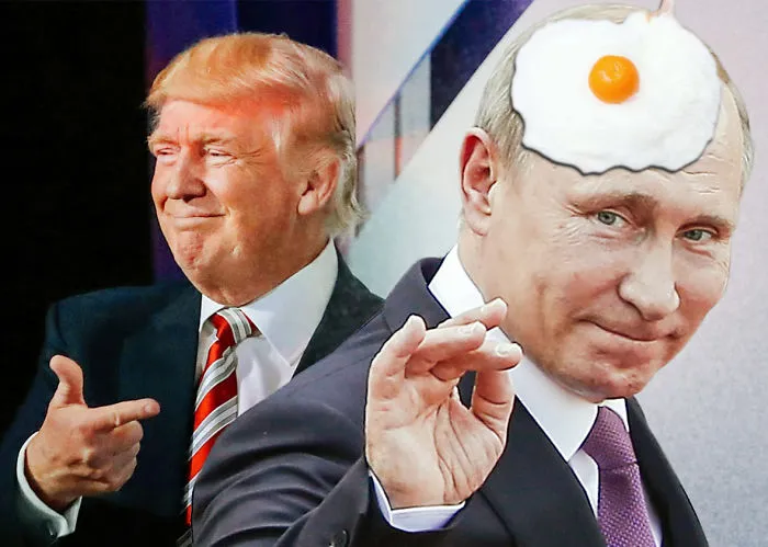 Trump Putin Egg Head
