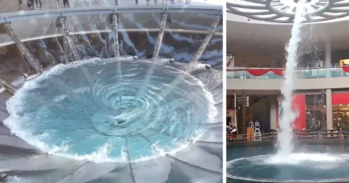 Singapore's Whirlpool Fountain Has An Underground...