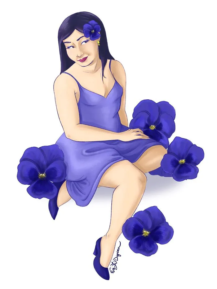 Blue Pansies