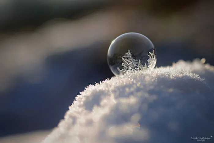 This Is What Happens To A Soap Bubble In Winter