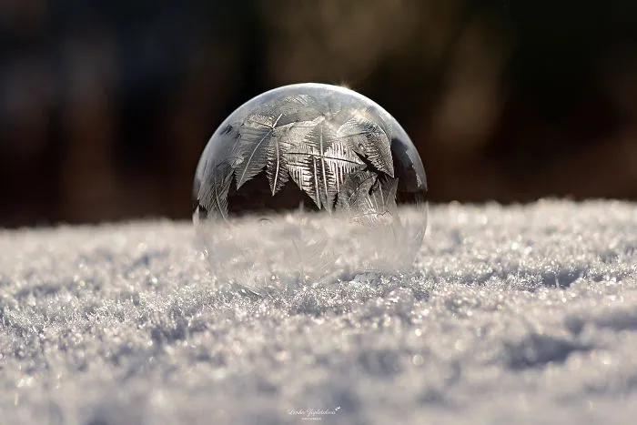 This Is What Happens To A Soap Bubble In Winter