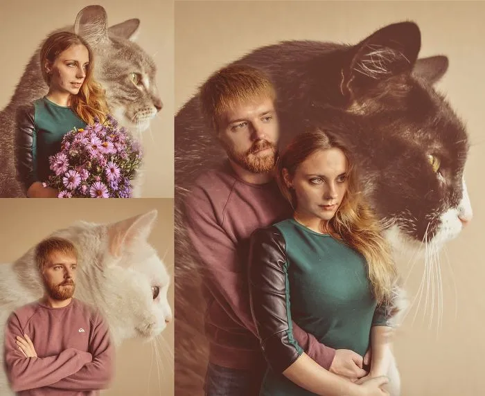 28 Awkward Vintage Photos Of Men Posing With Their Cats