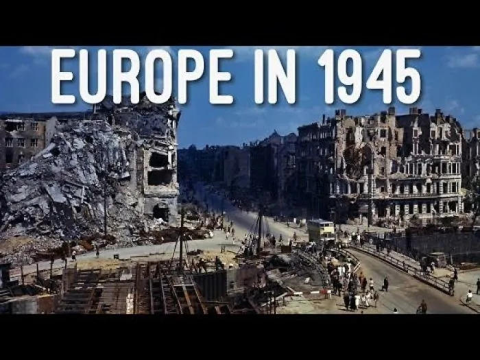 Europe In 1945, Post World War Ii (hd 1080p Color Footage)