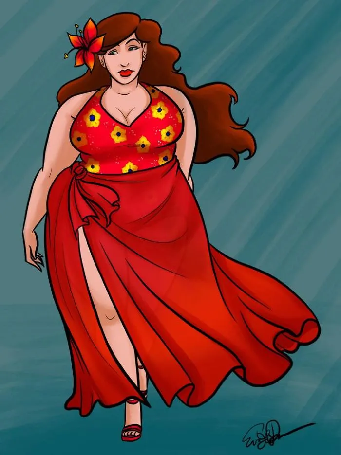 I Create Plus Size Fashion Illustrations