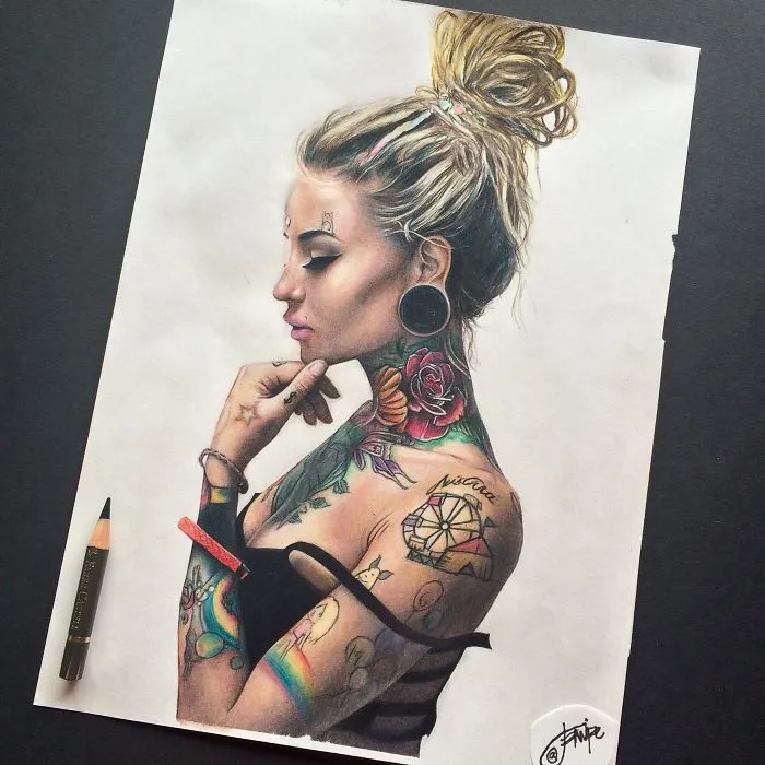 I Create Colorful Photorealistic Drawings With Colored Pencils
