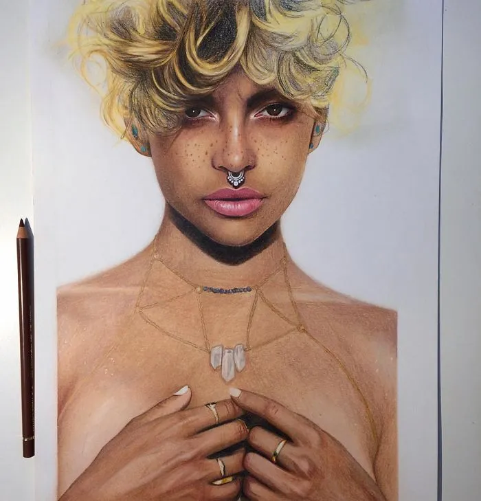 I Create Colorful Photorealistic Drawings With Colored Pencils