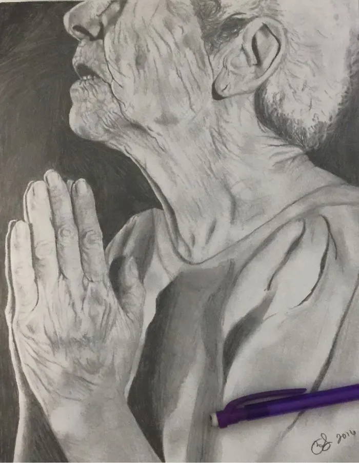 I Make Realistic Drawings With Mechanical Pencils, Printer Paper, And My Finger For Smudging And Shading!