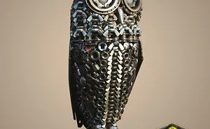 Tawny Owl Inspired Scrap Metal Sculpture