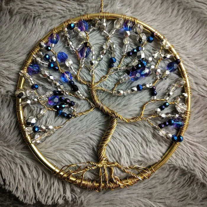 I Make "Tree Of Life" Ornaments Using Wire And A Variety Of Beads.