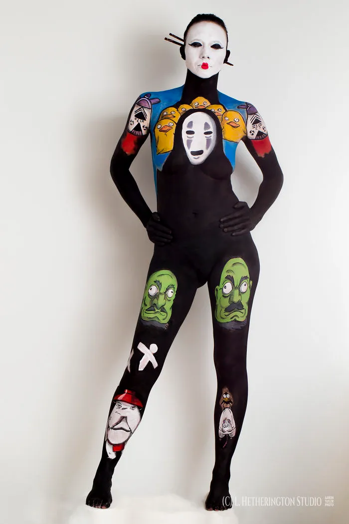 Body Art Based On Hayao Miyazaki's Film Spirited Away